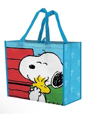 Peanuts Snoopy & Woodstock Reusable XL Tote Bag - Gift Kids Brand New